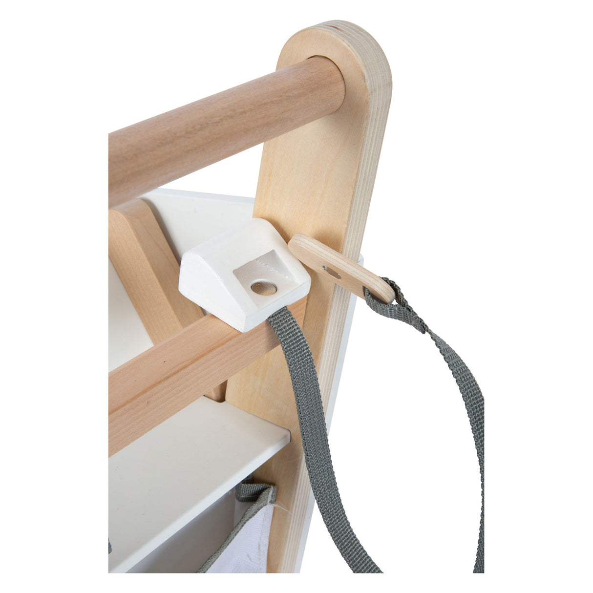 Kis láb - fából készült szupermarket bevásárlókosár fehér