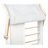 Small foot wooden store white with cash register and treadmill