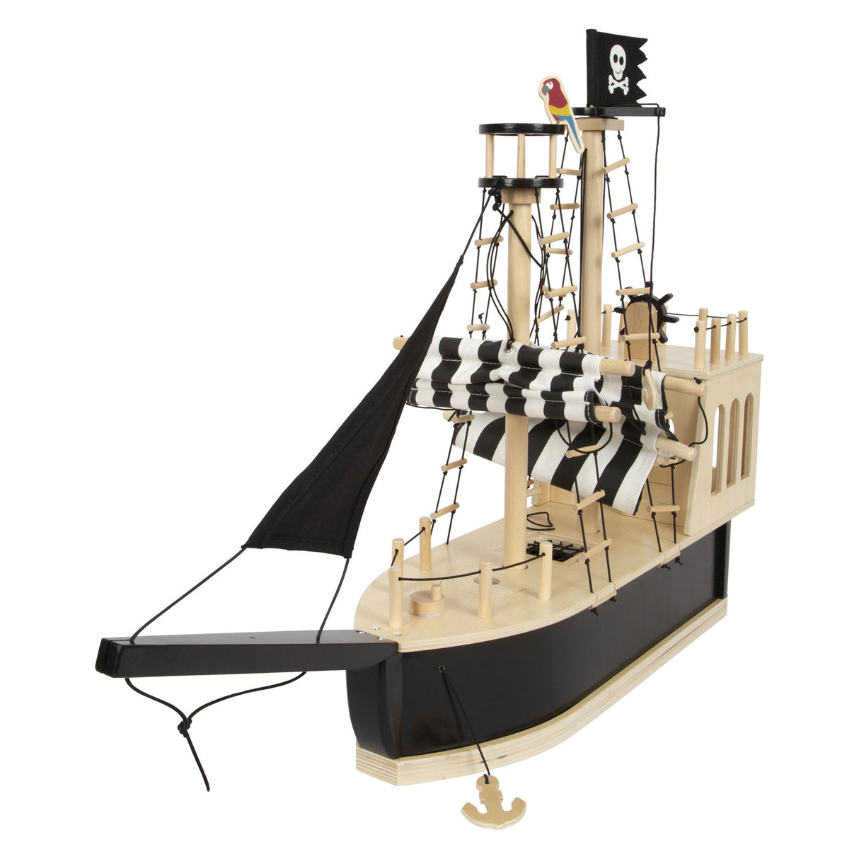 Malá noha - dřevěná panenka piratenboot