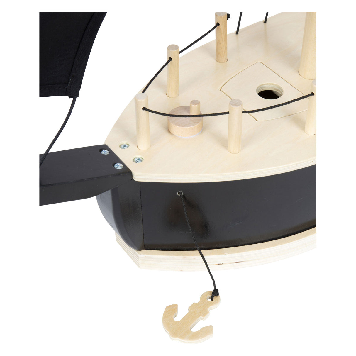 Kis láb - fából készült babaház kalózhajó