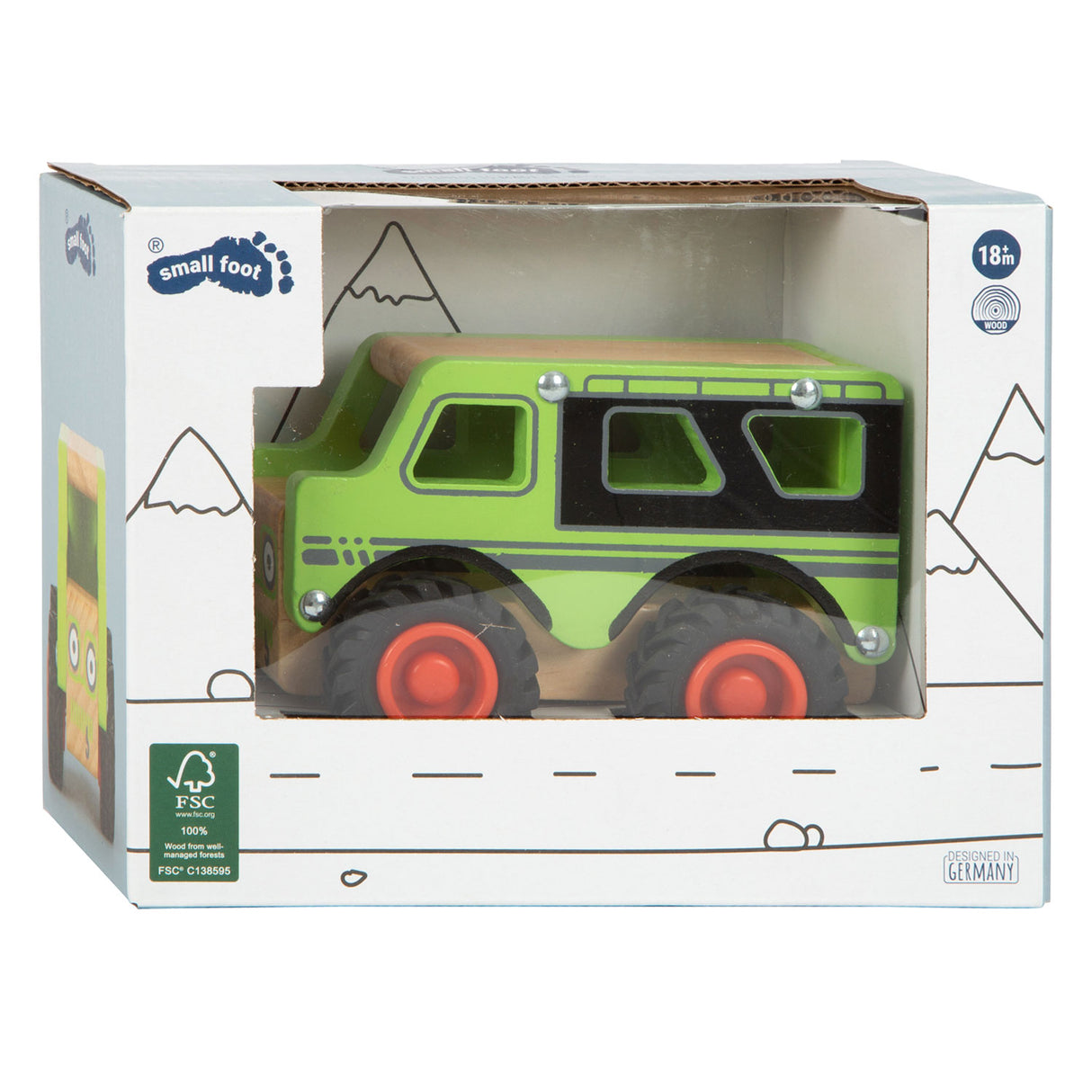 Pedro pequeno jipe ​​off-road de madeira