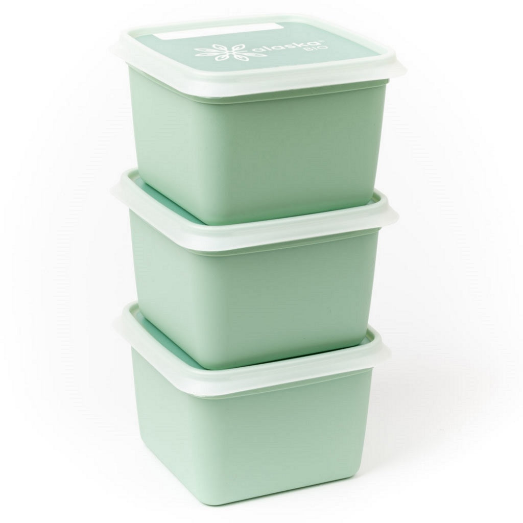 Dbp alaska freezer boxes square 0.75l 3 pieces mint green