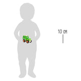 Small foot wooden tractor green