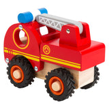 Pieni jalka puinen paloauto tikkaat