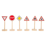 Small Foot Wooden Mini Traffic Signal Signet, 25dlg.