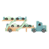 Small Foot Wooden Truck Transporter Chicago avec voitures, 9dlg.
