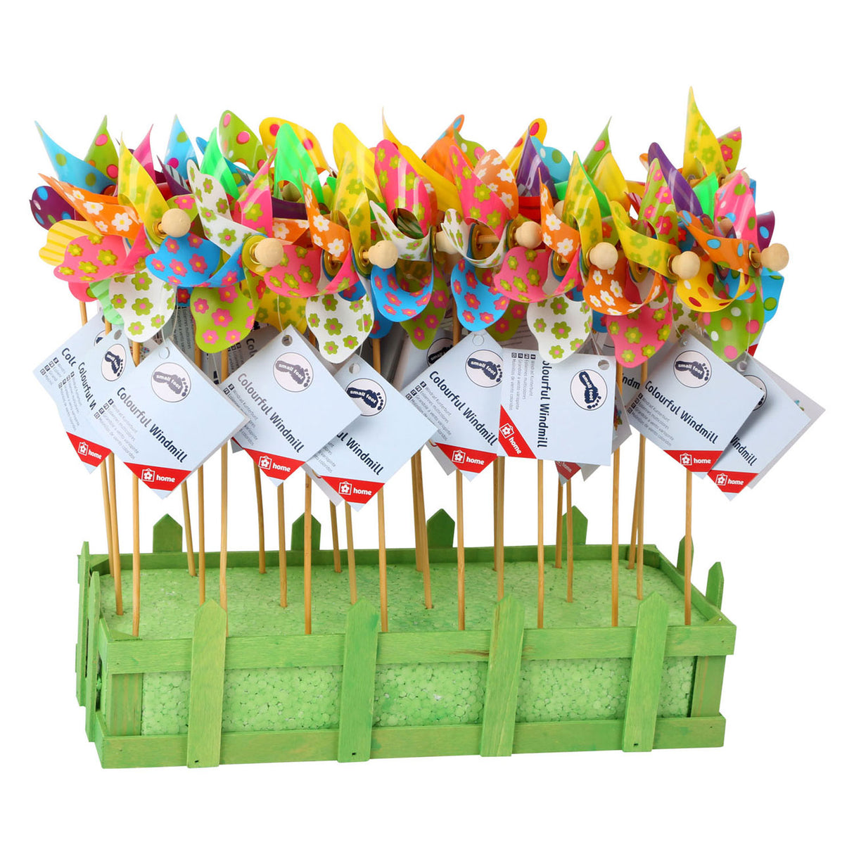 Klenge Fouss - Holz Wandmillen Blummen 28cm, 24st.