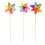 Pé pequeno - flores de moinho de vento de madeira 28 cm, 24st.
