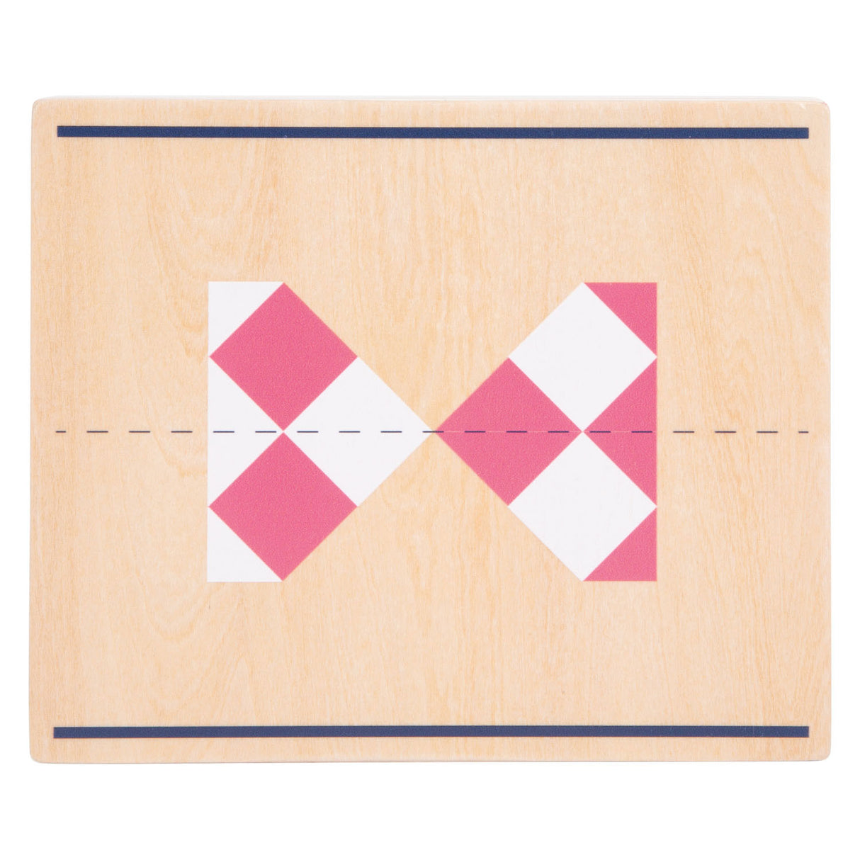 Small foot wooden symmetry game with mirror educational
