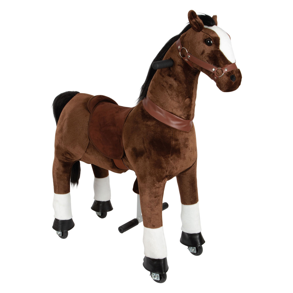 Small foot - rocking horse on wheels brown