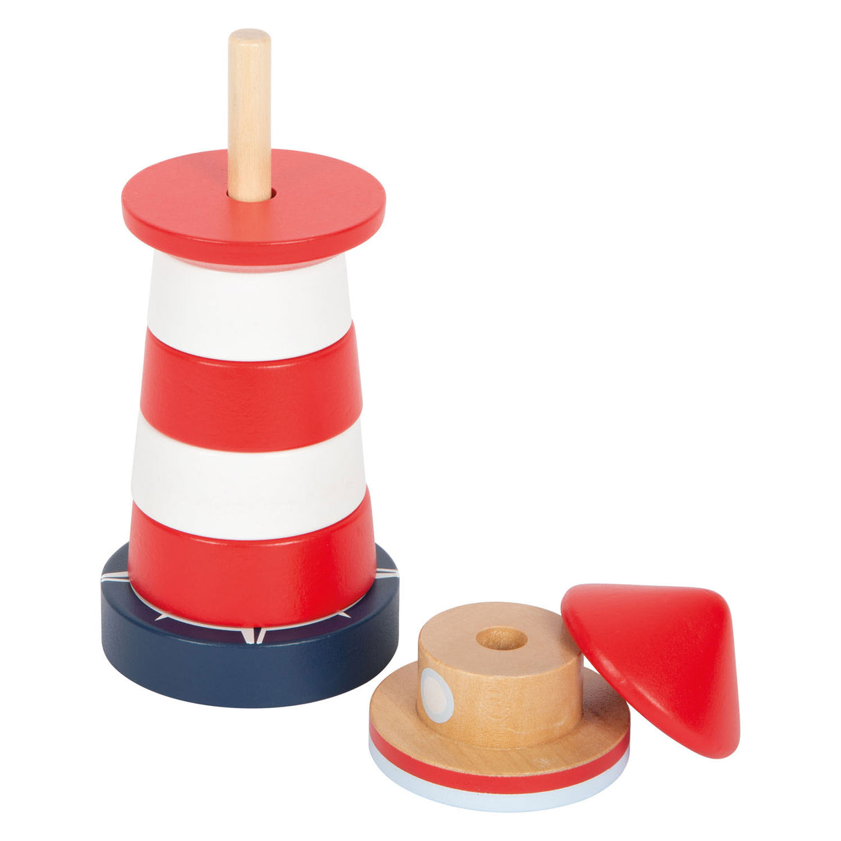 Pequeña torre de apilamiento de pies el faro del Océano Pacífico, 8dlg.