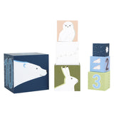 Small foot stacking blocks cardboard arctic, 10dlg.