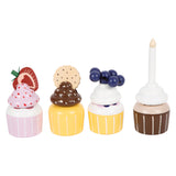 Små fot tre -spiller etagere med cupcakes, 13dlg.