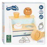 Petit pied de crème glacée compacte en bois frais, 6dlg.