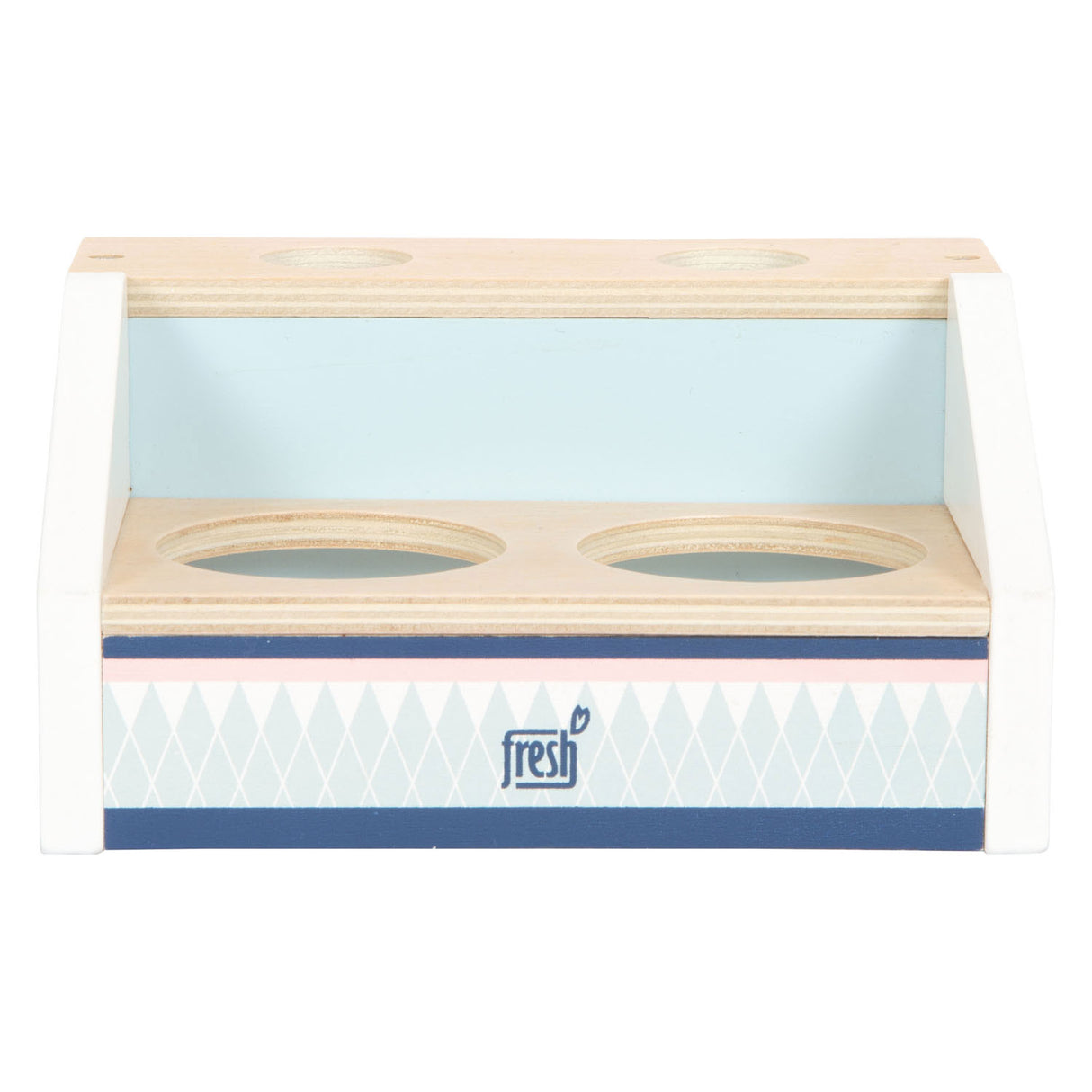 Petit pied de crème glacée compacte en bois frais, 6dlg.