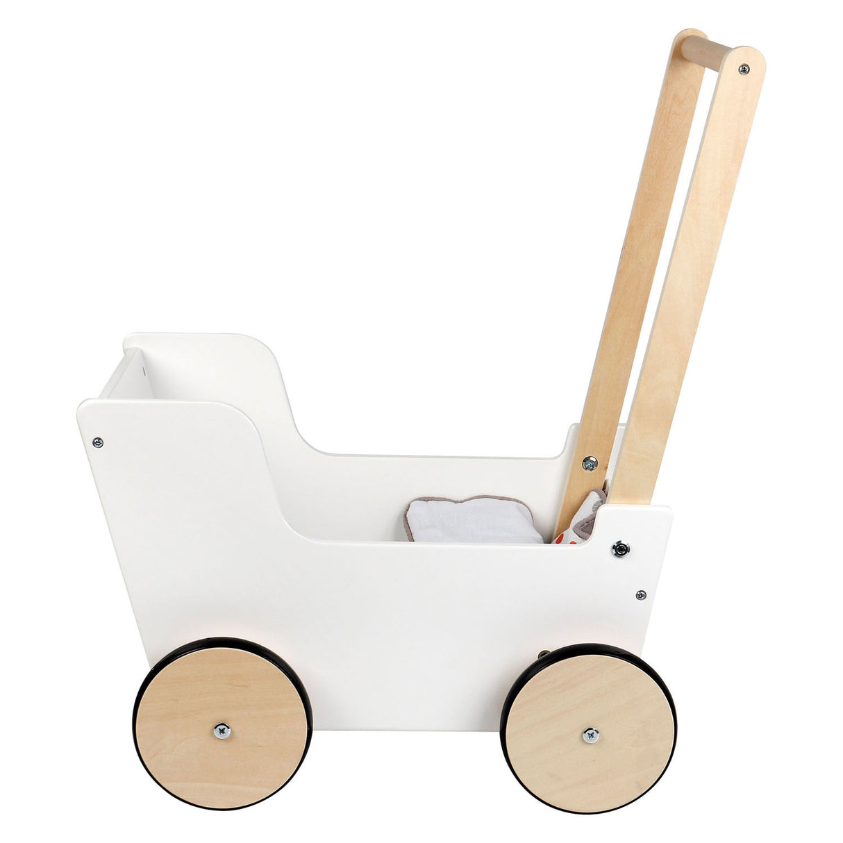 Small Foot - Wooden push doll trailer Little Button