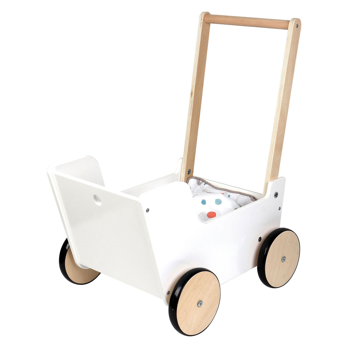 Small Foot - Wooden push doll trailer Little Button