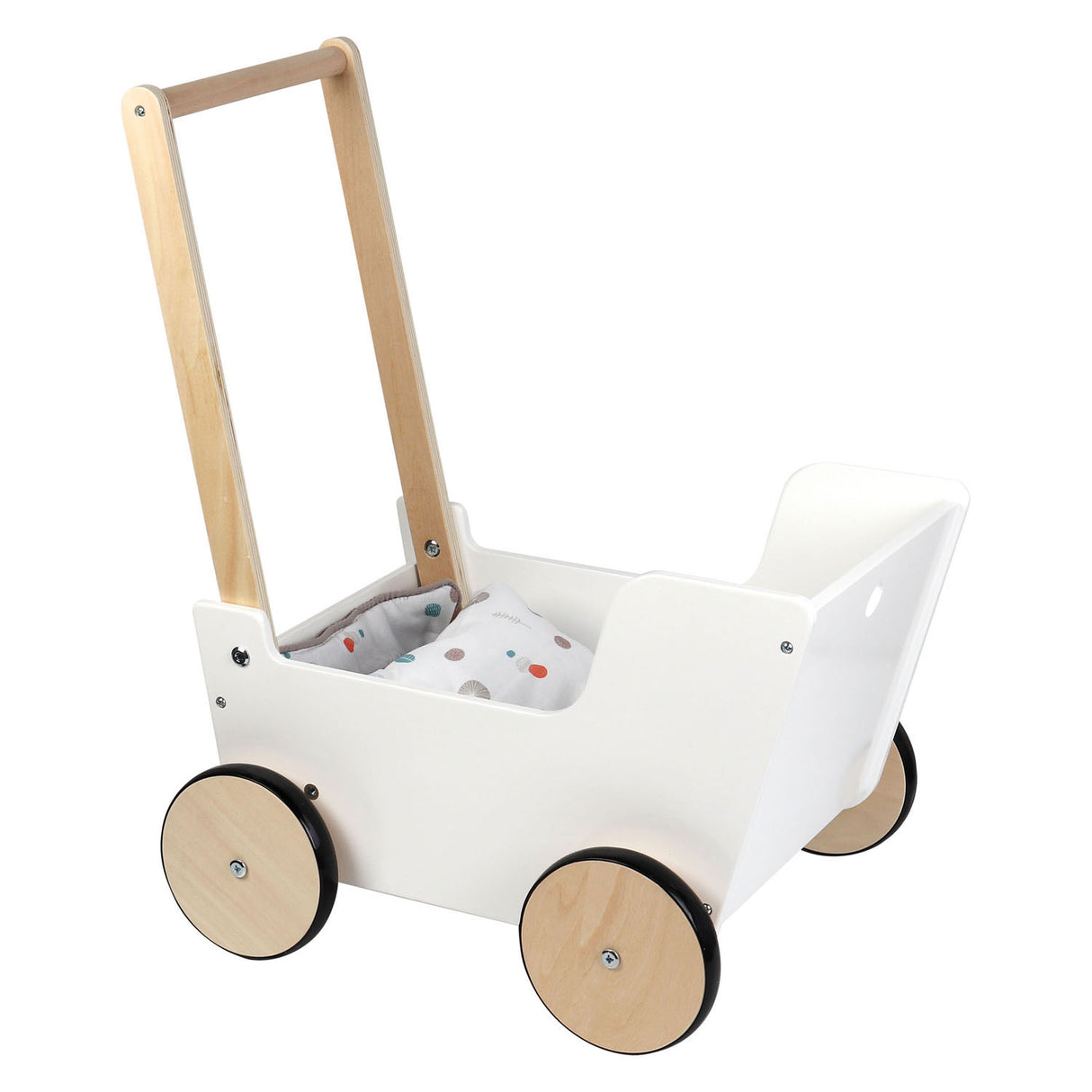 Small Foot - Wooden push doll trailer Little Button