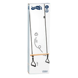 Pie pequeño - swing trapecio de madera con círculos de gimnasta Línea negra