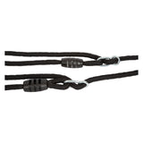 Малко стъпало - дървена люлка трапец с гимнастически халки черна линия