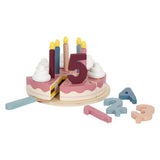 Small foot - wooden cuttable birthday cake, 18 pcs.