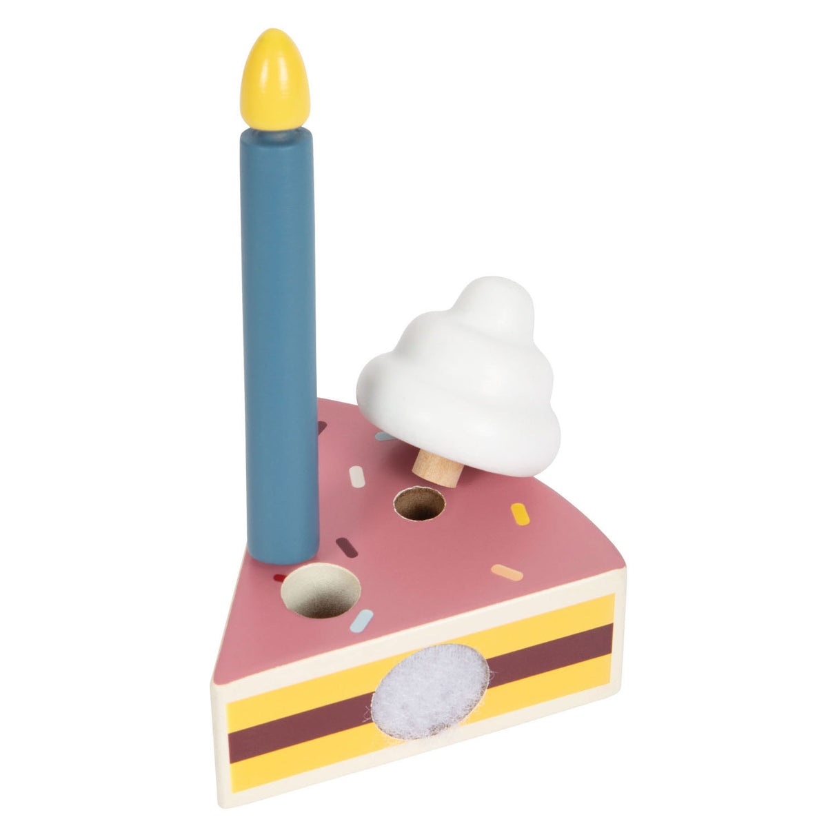 Small foot - wooden cuttable birthday cake, 18 pcs.