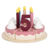 Small foot - wooden cuttable birthday cake, 18 pcs.