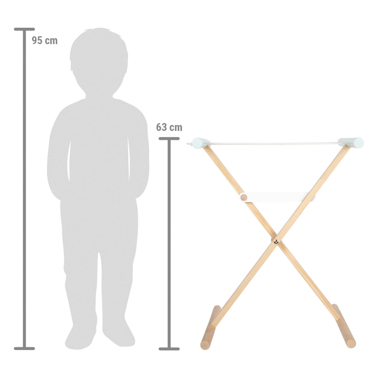 Kis láb - fából készült ruhaszárító állvány