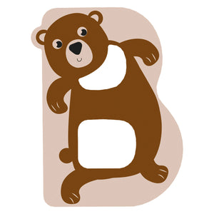 Small foot - wooden animal children's letter - b