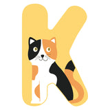 Cos beag - litir leanaí ainmhithe adhmaid - k