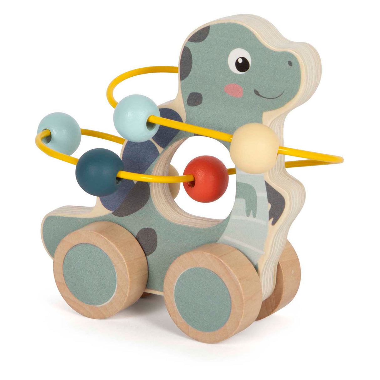 Malá noha - Spirál Dino s dřevěným push figurem