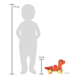 Malá noha - dřevěná trek postava dino