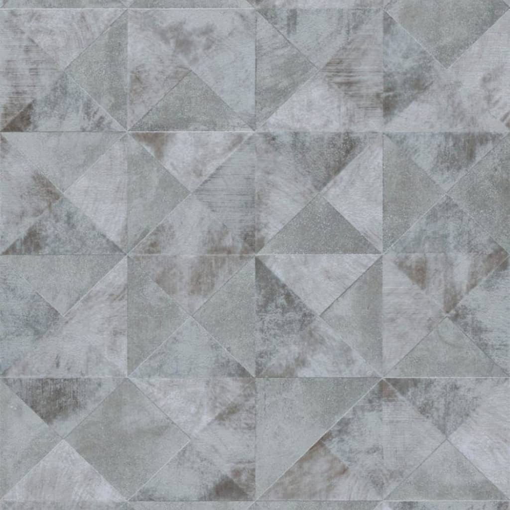 Papier peint mural nord Topchic Graphic Shapes facette gris métallique