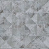 Papier peint mural nord Topchic Graphic Shapes facette gris métallique