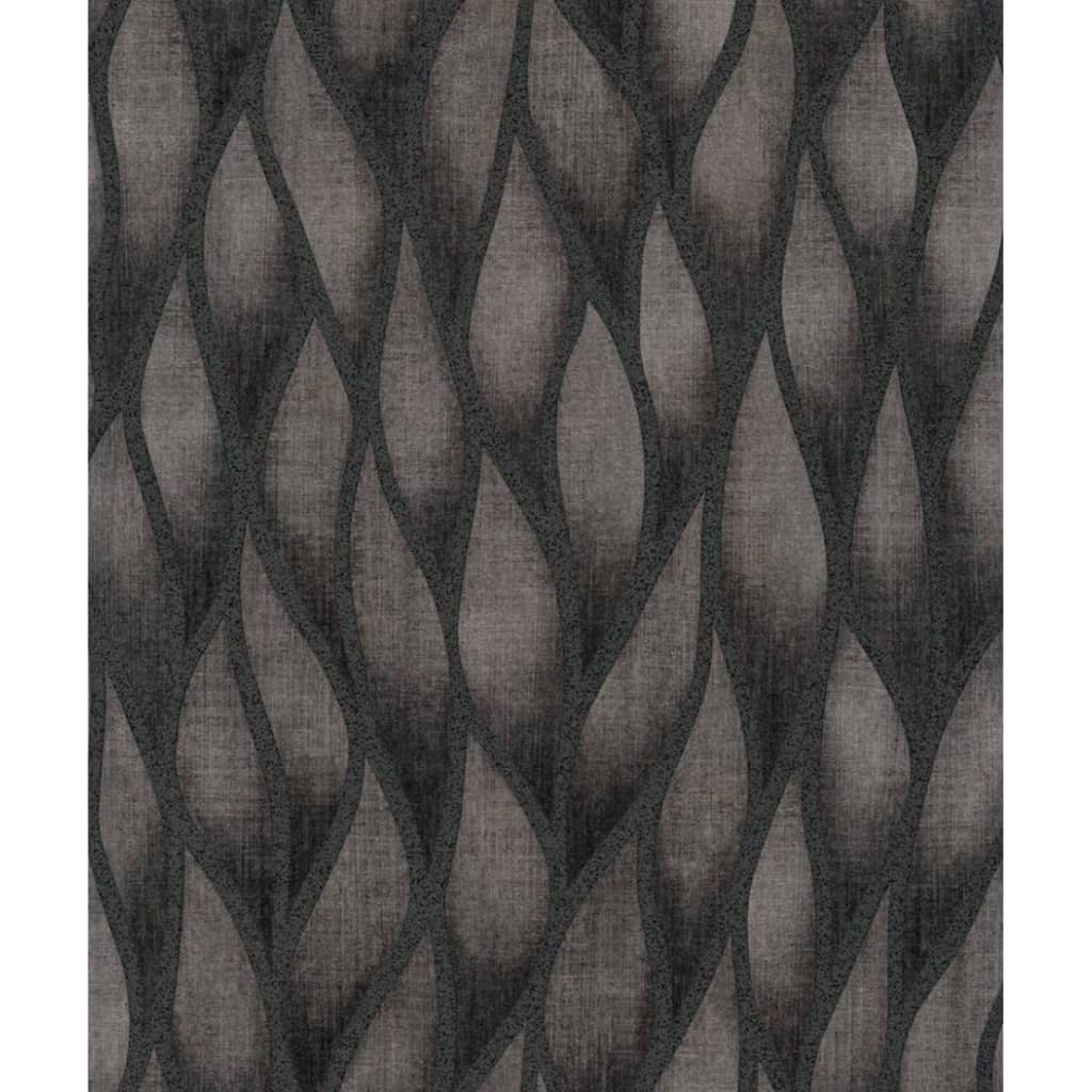 Tapete mit Nordwand topchische Flammen und Tropfen Metallic Grey