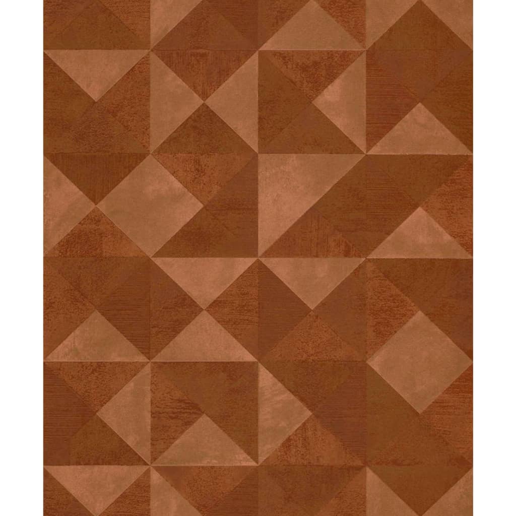 Noordwand tapet Topchic Graphic Shapes Facet Metallic Oranje