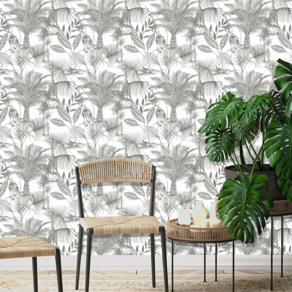 Holländska väggtäckningar holländska wallcoverings tapeter kidatu grå och vit