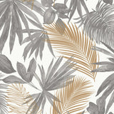 Papas de pantalla de paredes holandesas Palms salvajes grises y beige