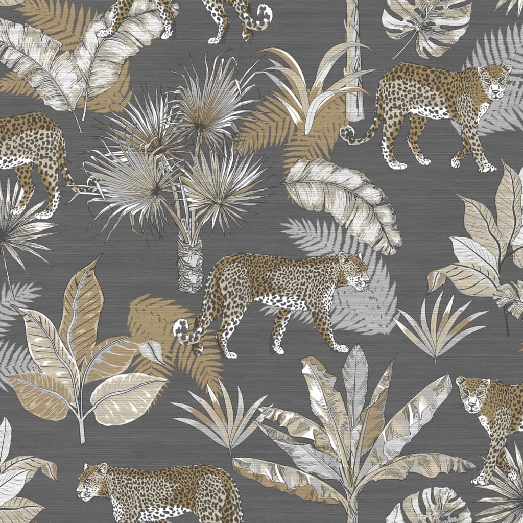 Holländska väggtäckningar holländska wallcoverings tapet leopard grå och beige