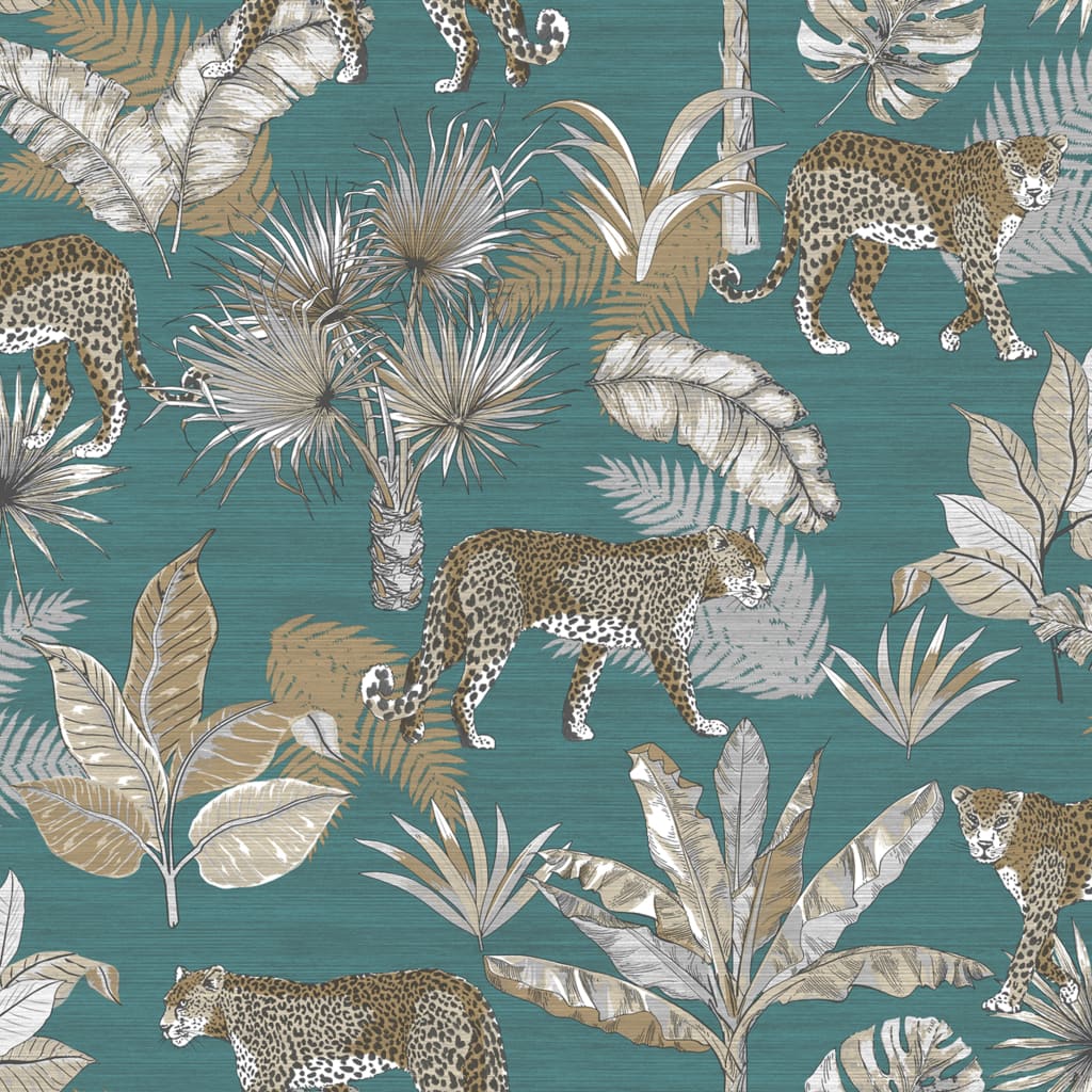 Néerlandais surclans néerlandais Covergs Wallpaper Léopard Blauw et Beige