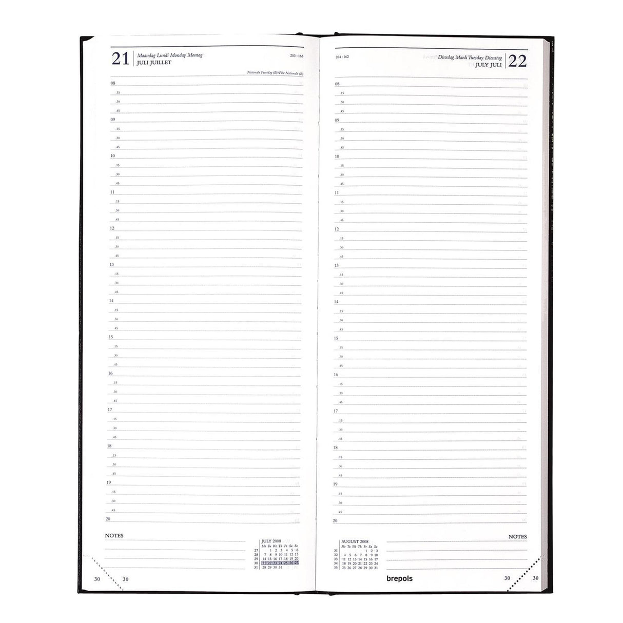 Brepols agenda saturnus 1 dag 2026 lima bordeaux