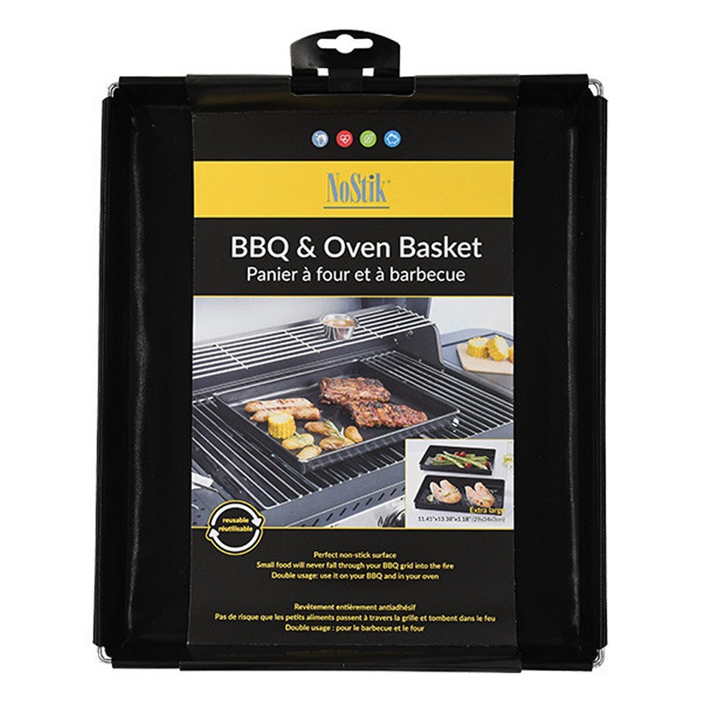 Nostik grill og bageplade 28x35x4 cm sort