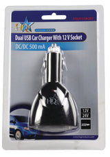 HQ P. Sup. USB202 dual USB car charger with 12 V connection