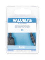 Valueline vlab22100b02 jack stereo audio splitter cable 3.5 mm male - 2x 3.5 mm female 0.20 m black
