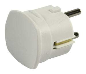 HQ EL-ST005 earthed plug with side output white