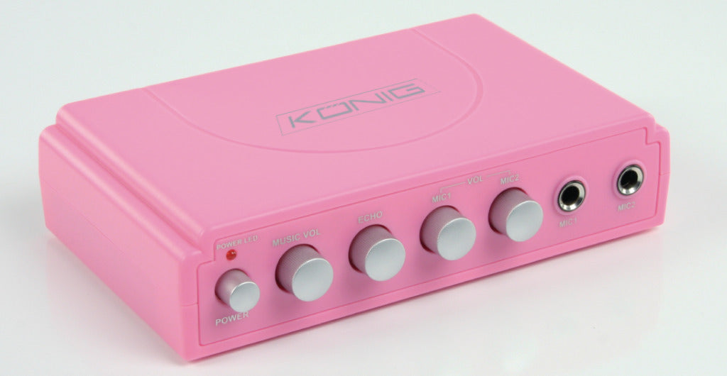 K ouml;nig könig hav-km11p karaoke mixer pink
