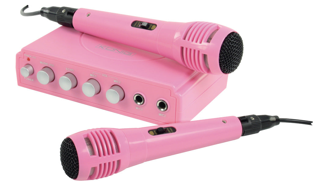 K ouml;nig könig hav-km11p karaoke mixer pink