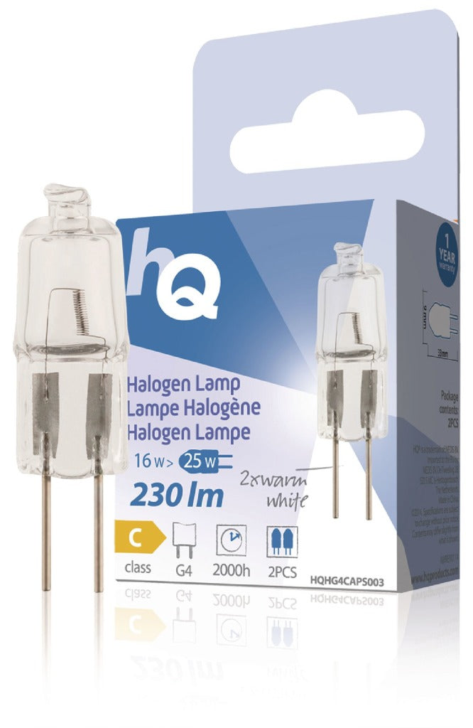 HQ HQ HQHG4 Caps003 Halogen lamp Capsule G4 16 W 230 LM 2 800 K