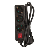 Valueline vles315f002bl 3-way black socket