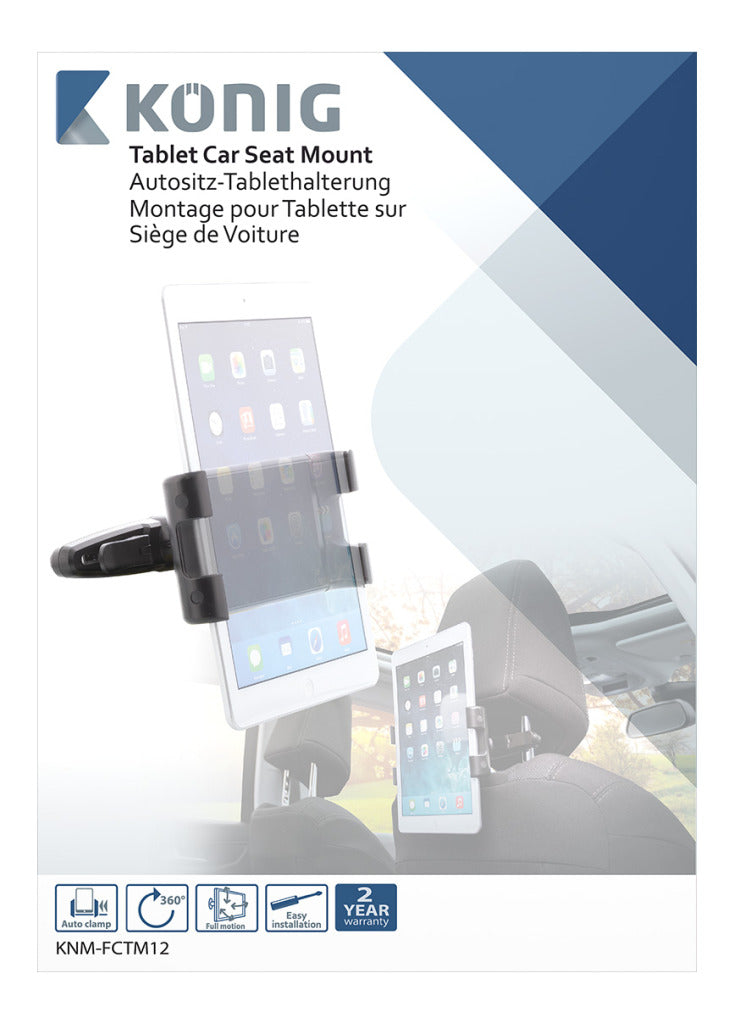 K ouml;nig knm-fctm12 tablet car holder 360 deg; rotatable and tiltable 0.7 kg